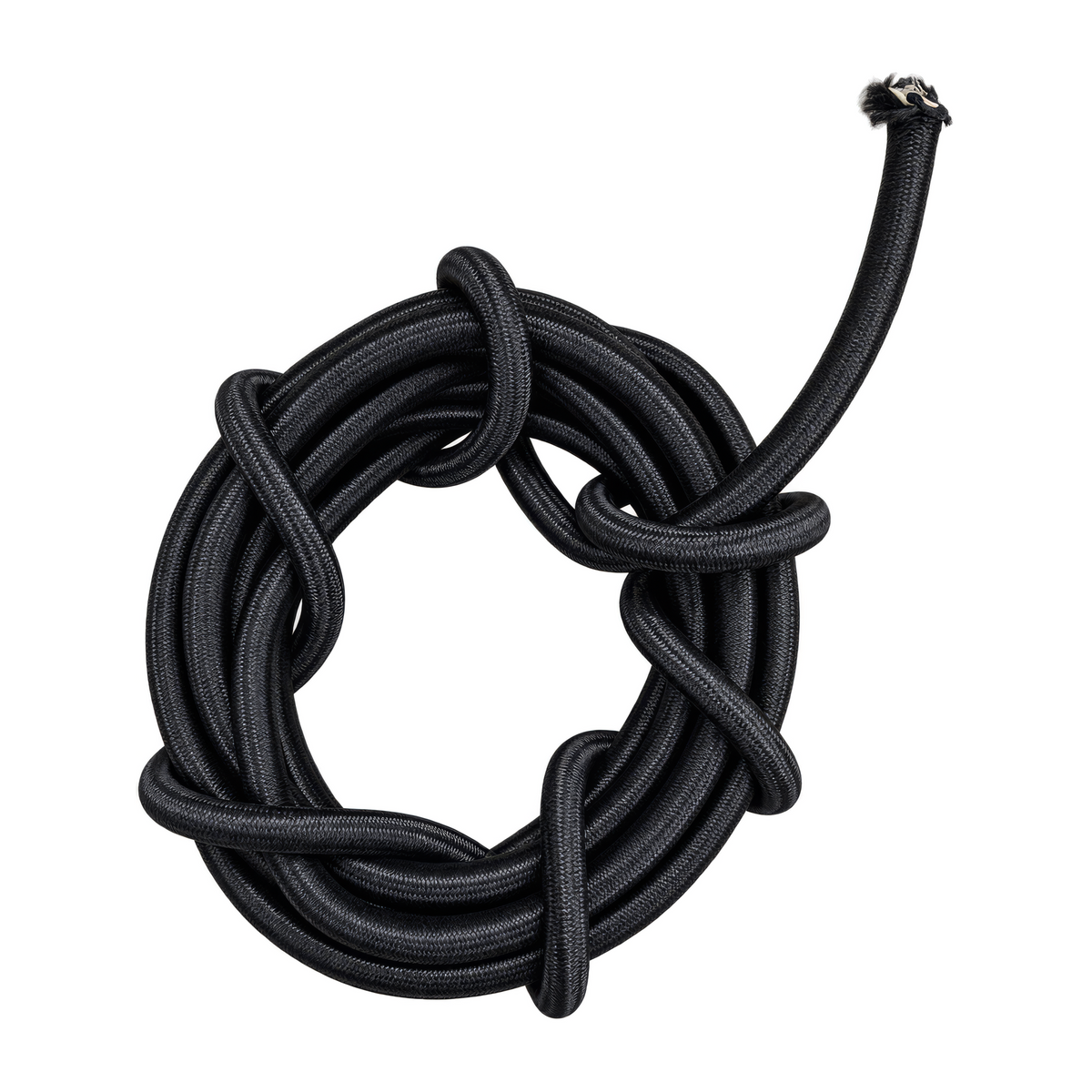 9 foot coil of black premium bungee cord